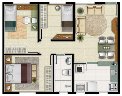 planos de casas pequenas modernas