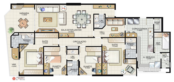 Plantas De Casas Com 4 Quartos