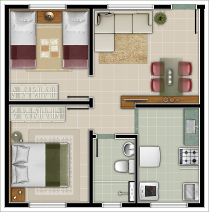 Casa com dois quartos