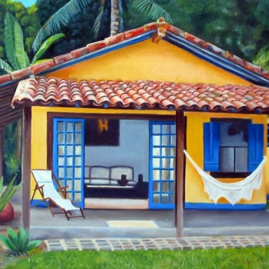 casa de praia colorida simples