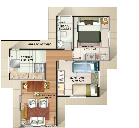 6 Modelos De Plantas De Casas Ate 65m2