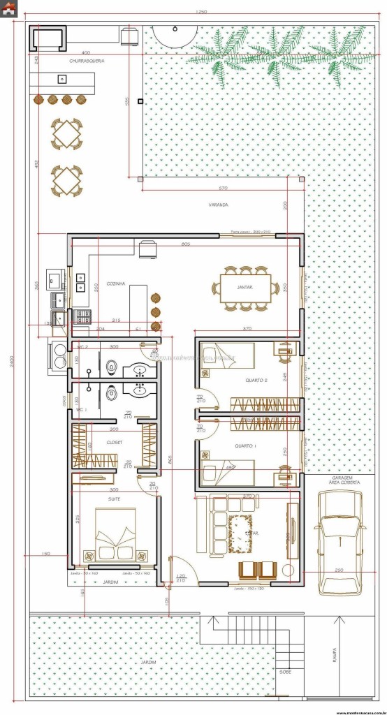 plantas com 114m2