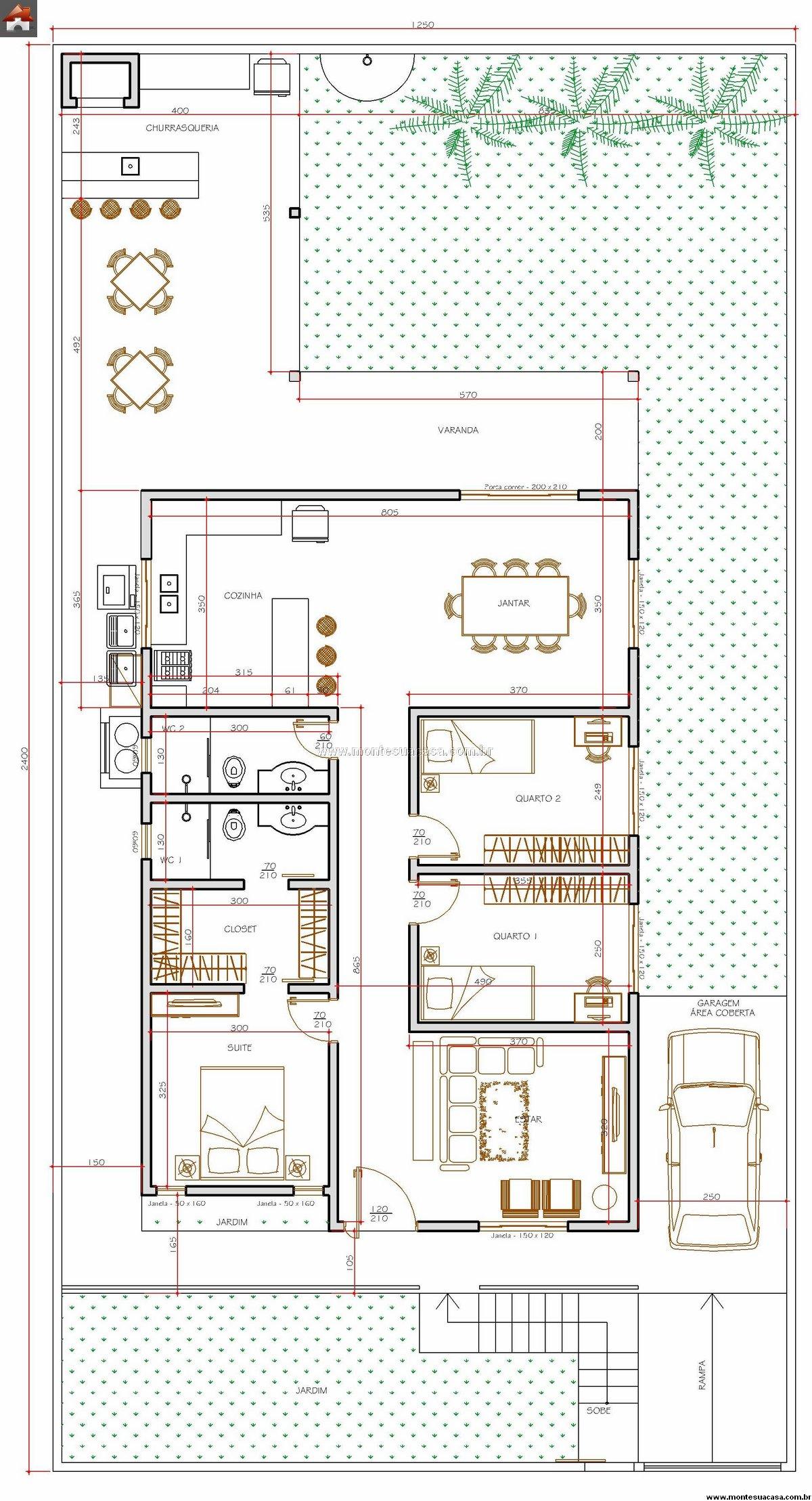 5 Plantas De Casas Ate 120m2