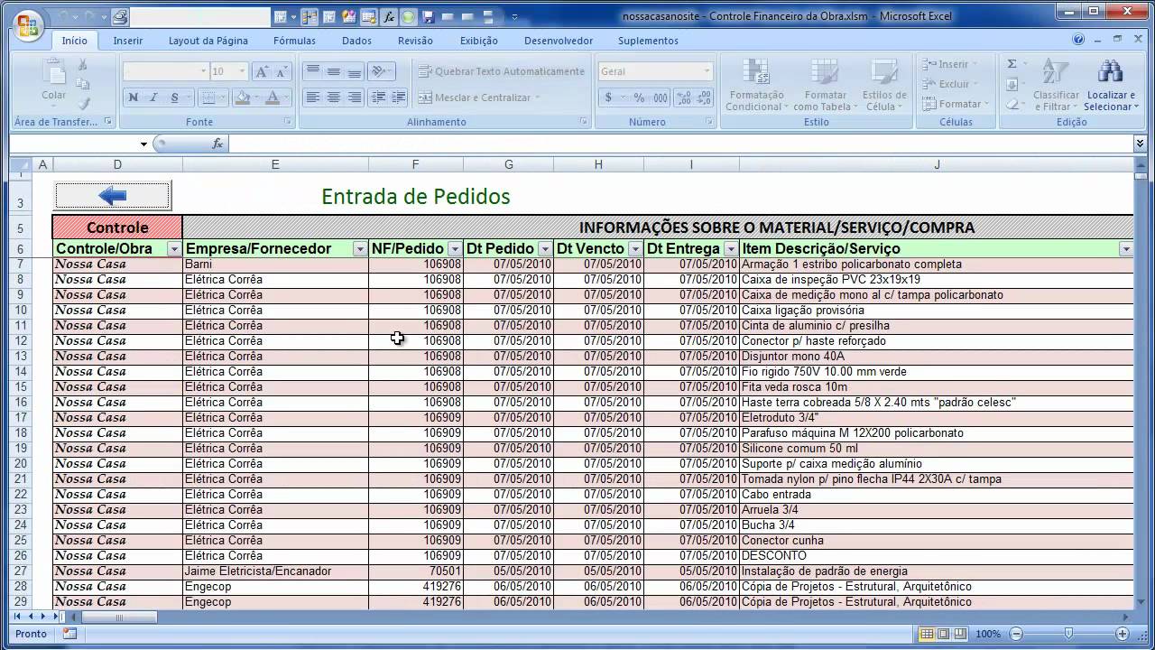 Planilha de controle de obra: Modelos, como fazer