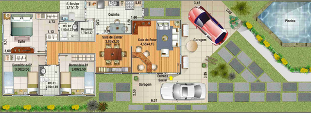 Planta de Casa para sítio 4