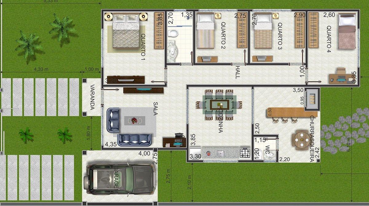 Planta Baixa Simples De Casas Modelos E Projetos Atuais 2019