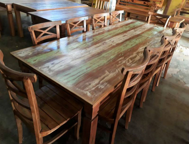 mesa de jantar madeira de demolição