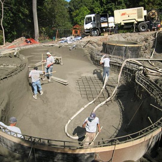 material construção piscina