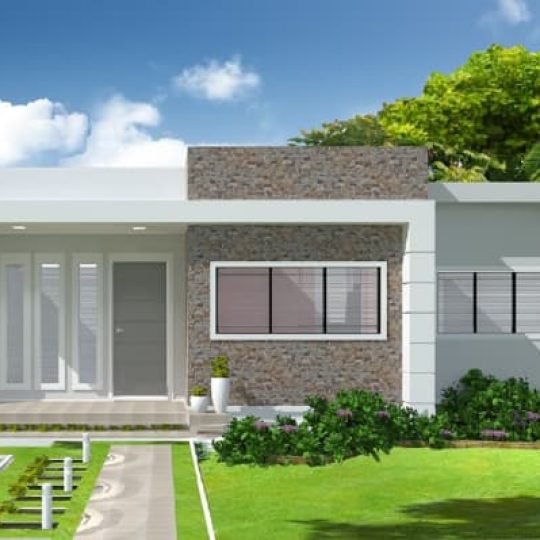 projeto fachada para casa moderna condominio