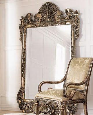 decoração com espelhos apoiados no chão 2