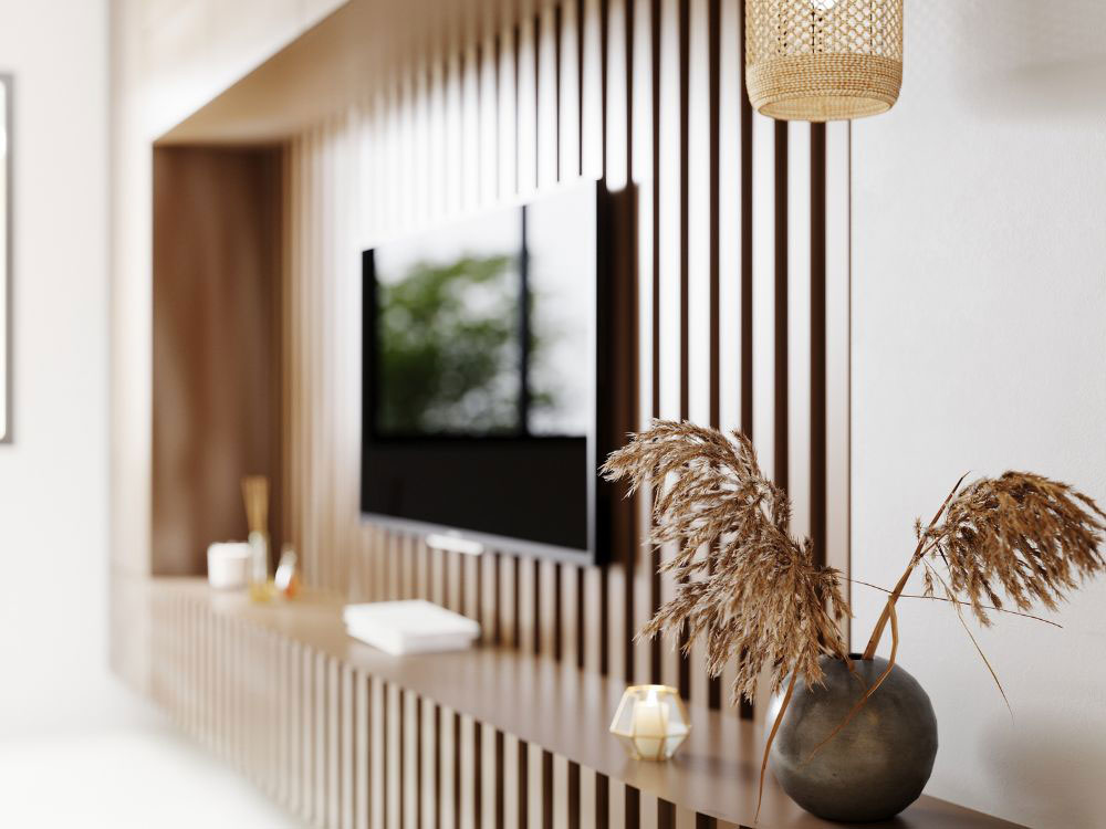 painel ripado para tv